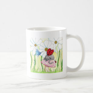 Taza De Café Gato de la hada de la mariquita