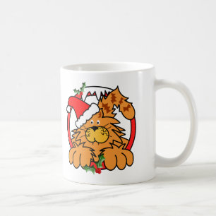Taza De Café Gato de la mermelada en el navidad