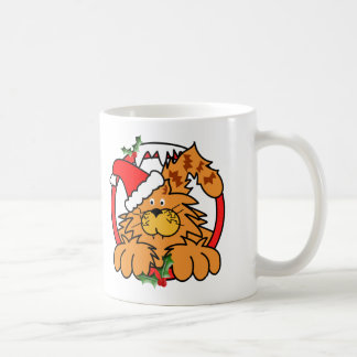 Taza De Café Gato de la mermelada en el navidad