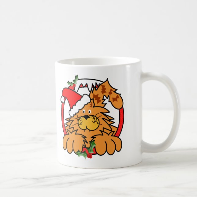 Taza De Café Gato de la mermelada en el navidad (Derecha)