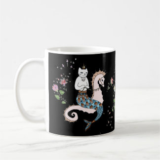 Taza De Café Gato de la sirena que viaja