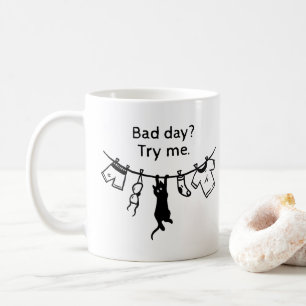Taza De Café Gato de Mal Día
