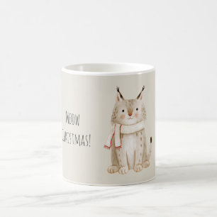 Taza De Café Gato de Navidad Meow