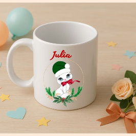 Taza De Café Gato de Navidad personalizado – Fiesta