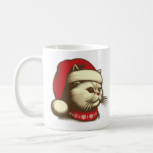Taza De Café Gato de Navidades Grump (Izquierda)