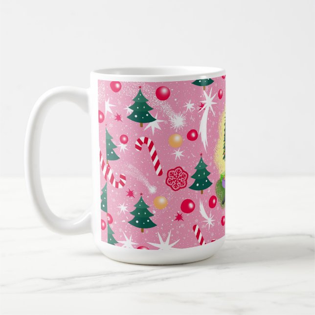 Taza De Café Gato de Navidades rosados (Izquierda)