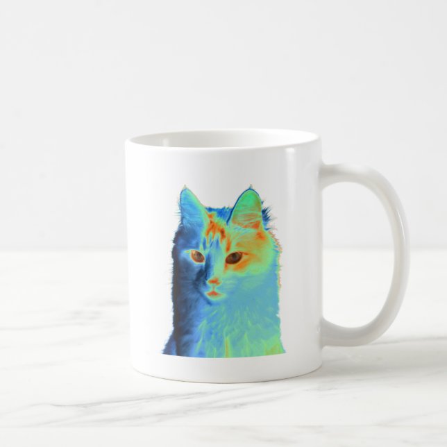 Taza De Café Gato de Neon (Derecha)