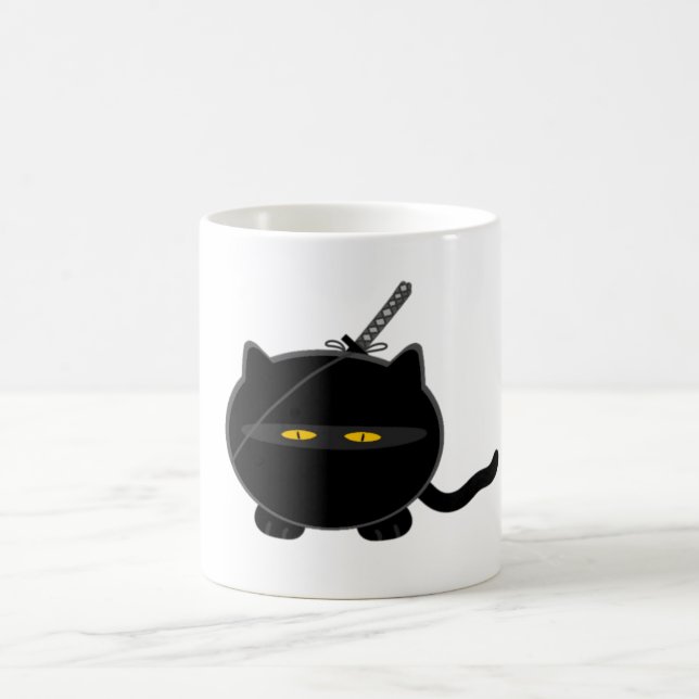 Taza De Café Gato de Ninja inadecuado (Centro)