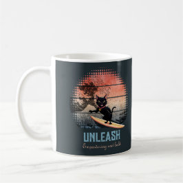 Taza De Café Gato de ondulación al atardecer