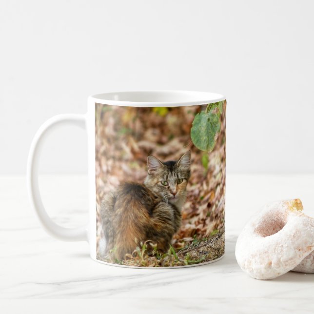 Taza De Café Gato de otoño (Con donut)