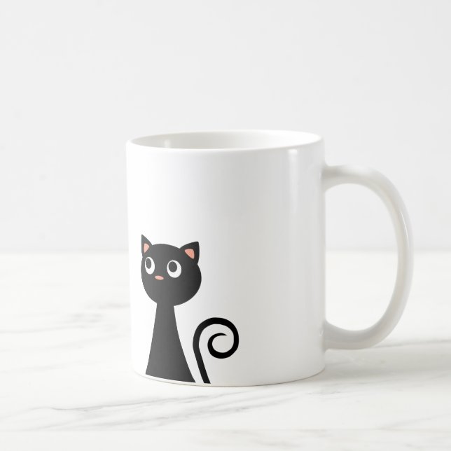 Taza De Café Gato de pesca (Derecha)