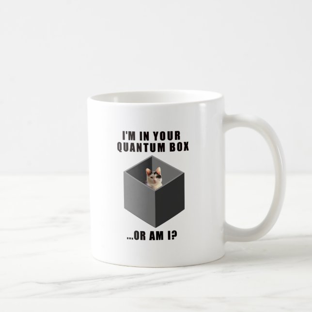 Taza De Café Gato de Quantum (Derecha)