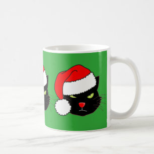 Taza De Café Gato de Sombrero Santa