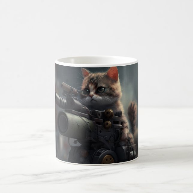 Taza De Café Gato de superhéroe (Centro)