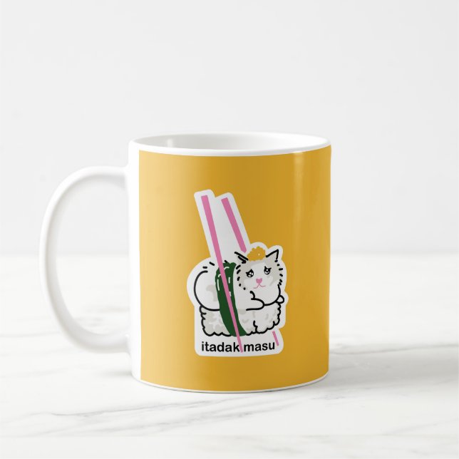 Taza De Café Gato de sushi (Izquierda)