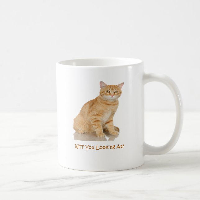 Taza De Café Gato de Tabby anaranjado (Derecha)