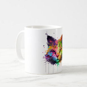 Taza De Café Gato de tinta de neón