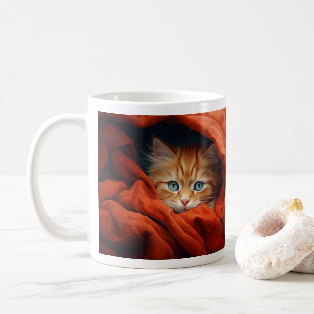 Taza De Café Gato de vacaciones (Con donut)
