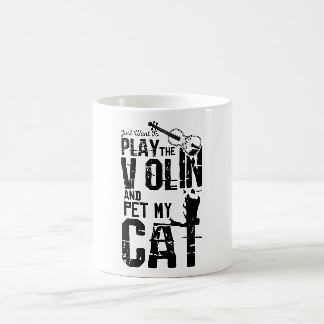 Taza De Café Gato de violín (Centro)