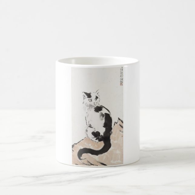 Taza De Café Gato (de Xu Beihong) (Centro)
