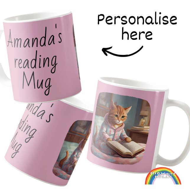 Taza De Café Gato del amante de los libros regalo para los aman (Subido por el creador)