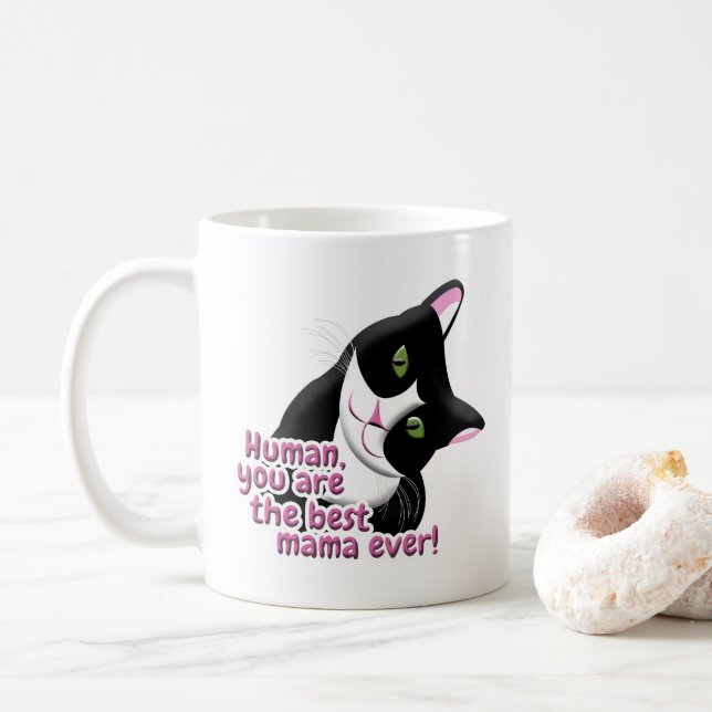 Taza De Café Gato del día de la madre (Con donut)