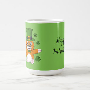 Taza De Café Gato del Día de San Patricio sacude a Personalizad