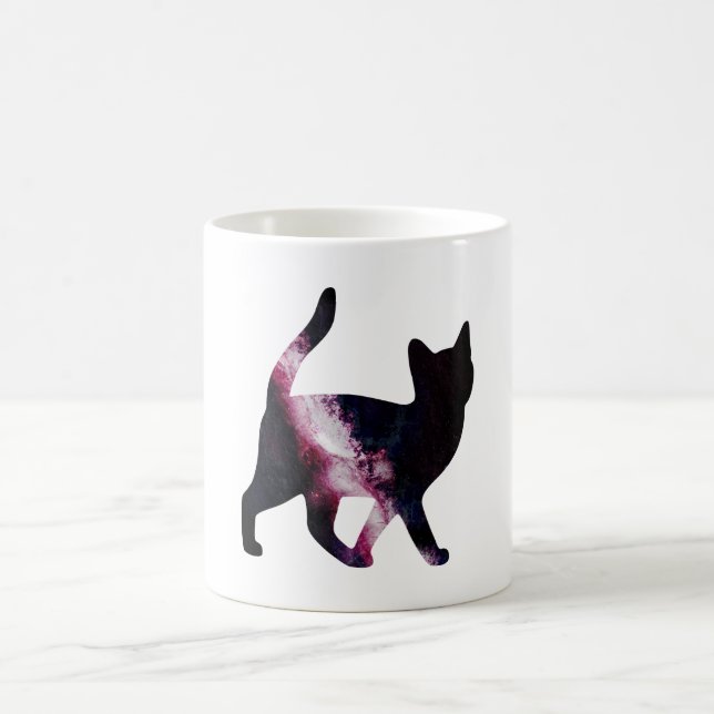 Taza De Café Gato del espacio de la galaxia (Centro)