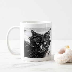 Taza De Café ¡Gato del inconformista!  Gato negro con los