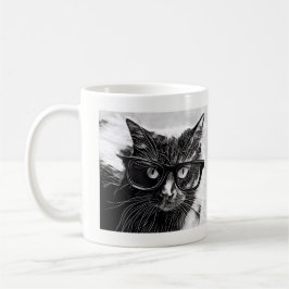 Taza De Café ¡Gato del inconformista!  Gato negro con los