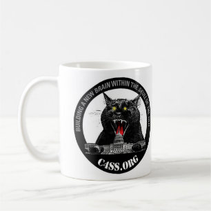 Taza De Café Gato del laser de la dominación de C4SS