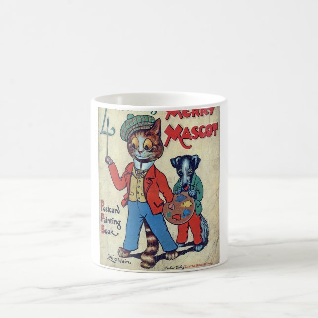Taza De Café Gato del pintor, Louis Wain (Centro)