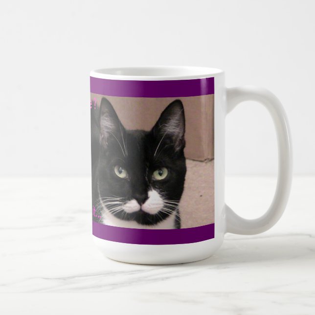 Taza De Café Gato del smoking de la travesura (Derecha)