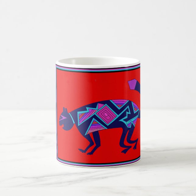 Taza De Café Gato del suroeste de Mimbres (Centro)