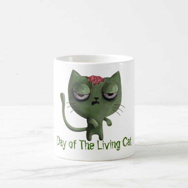 Taza De Café Gato del zombi (Centro)