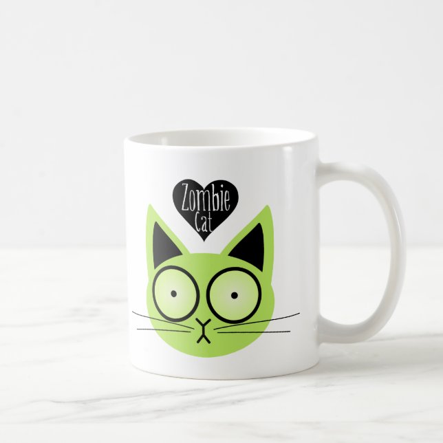 Taza De Café Gato del zombi (Derecha)