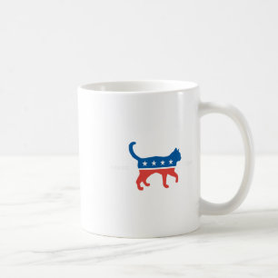 Taza De Café Gato Demócrata Harris 2024 - Vota Por Kamala W Ele