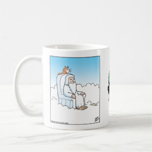 Taza De Café Gato derriba el Halo de Dios