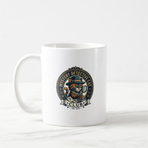 Taza De Café Gato Detective Misterioso Camiseta Gráfica Arte - 