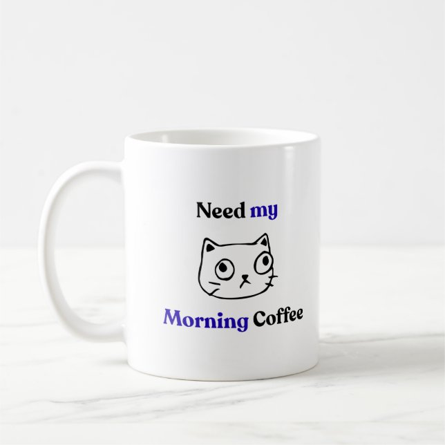 Taza De Café Gato Divertido  (Izquierda)