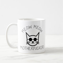 Taza De Café Gato divertido del gato del regalo del maullido