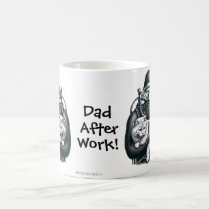 Taza De Café Gato divertido papá Buceador Scuba Personaliza