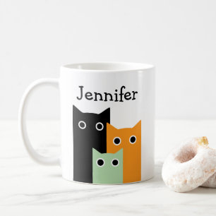 Taza De Café Gato Divertido, Personalizado