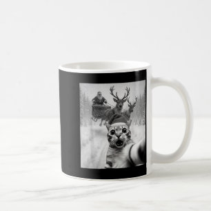 Taza De Café Gato Divertido Selfie Santa Feliz Navidad Xmas Pij