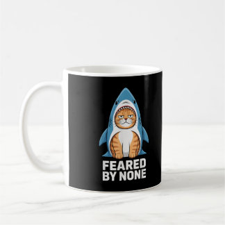 Taza De Café Gato Divertido Temido Por Ninguno con Disfraz de T