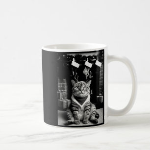 Taza De Café Gato Divertido Tomando Selfie Navidad Xmas Pijamas