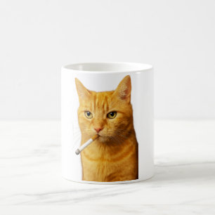 Taza De Café Gato divertido y estúpidamente genial con meme de
