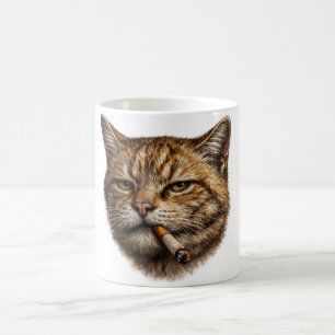 Taza De Café Gato divertido y estúpidamente genial con meme de