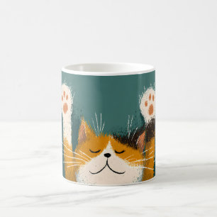 Taza De Café Gato divertido y lindo durmiendo