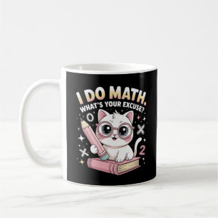 Taza De Café Gato divertido y nerd con gafas – Profesor de Mate